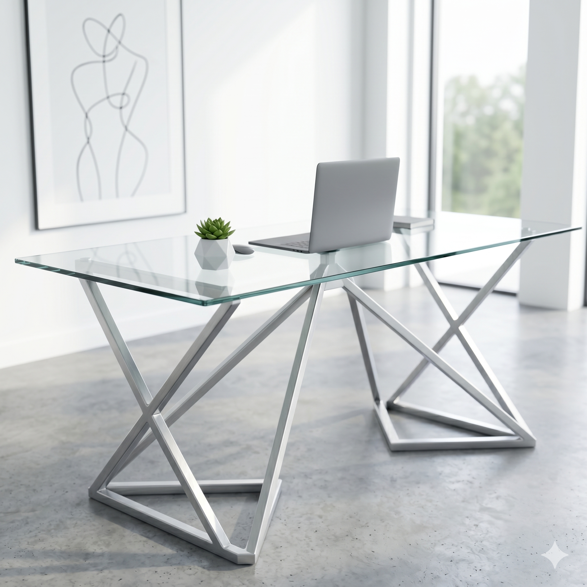 The Minimalist Glass Studio Desk